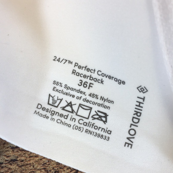 ThirdLove Light Pink 24/7 Perfect Coverage Racerback Bra Womens 36F Underwire - Picture 5 of 8